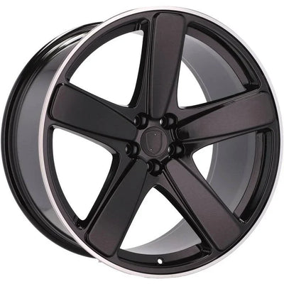 Alu kola pro Porsche FE023 9x21 5x112 ET26 66.6 Black & Polished Lip – detail 1