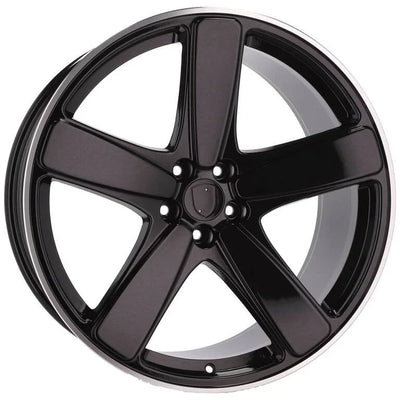 Alu kola pro Porsche FE023 9x21 5x112 ET26 66.6 Black & Polished Lip – detail 2