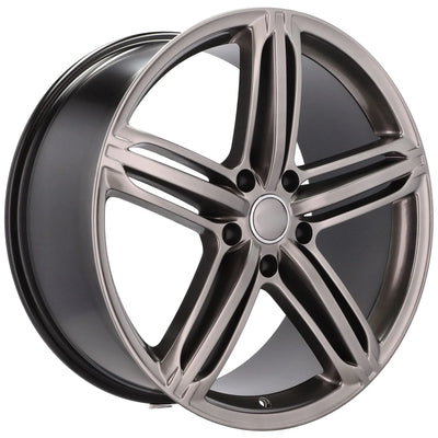 Alu kola pro Audi XF657 9.5x21 5x130 ET50 Hyper Black – detail 3
