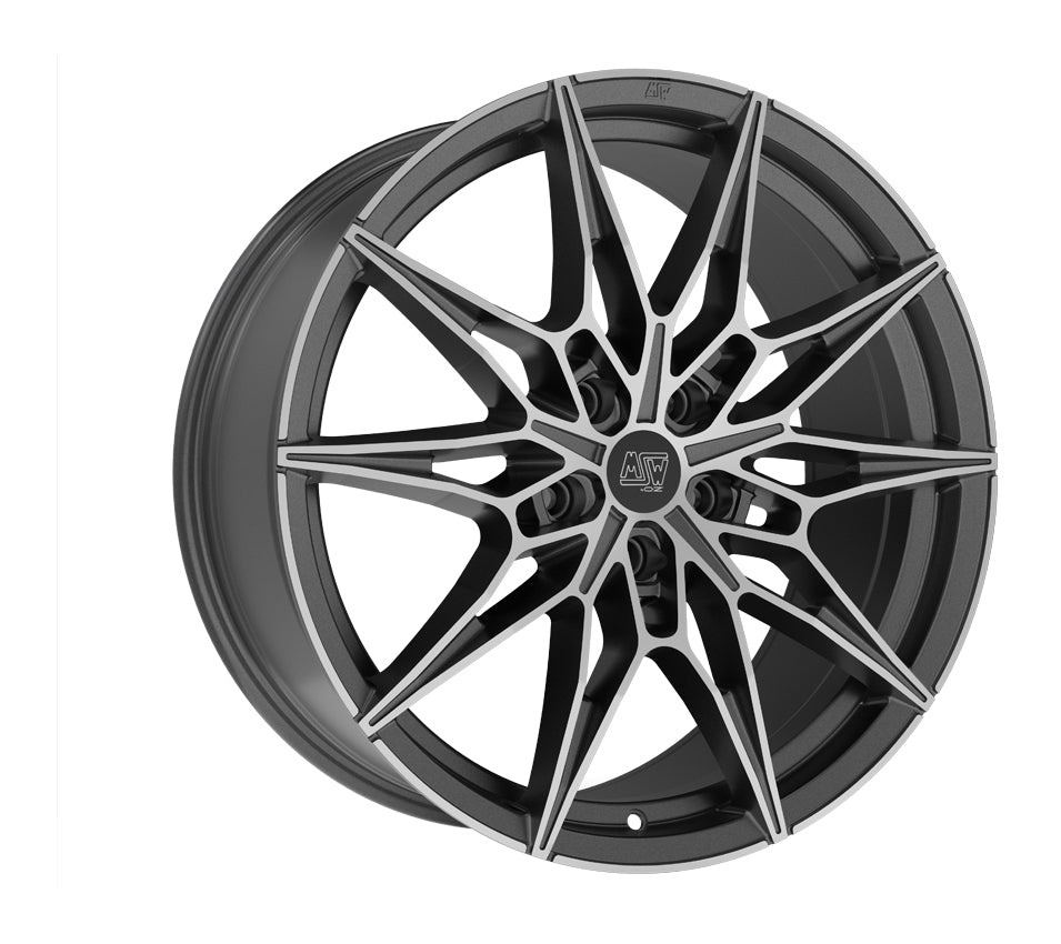 Alu kola MSW 75 9x20 5x120 ET44 Matt Gun Metal Full Polished (Mgmfp) | Wheelsup.cz