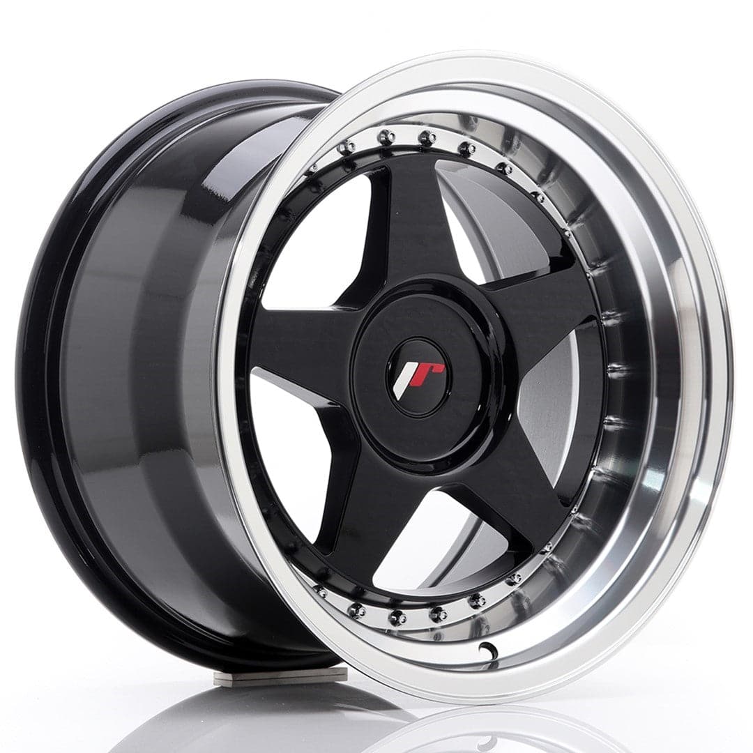 Alu kola Japan Racing JR6 17x10 ET20 BLANK Glossy Black w/Machined Lip WheelsUp