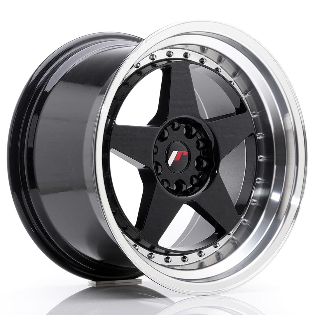 Alu kola Japan Racing JR6 18x10,5 ET25 5x114,3/120 Glossy Black w/Machined Lip WheelsUp