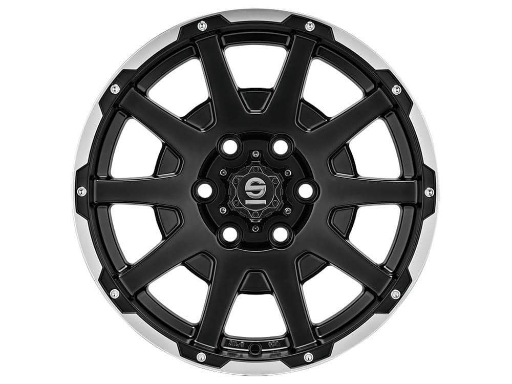 SPARCO DAKAR 5,5x16 5x139,7 ET5 108,3 Matt Black Lip Polished - Wheelsup.cz