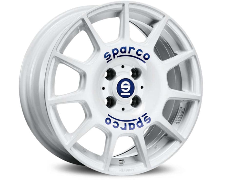 SPARCO TERRA 7x16 4x108 ET25 65,06 White + Blue Lettering - Wheelsup.cz