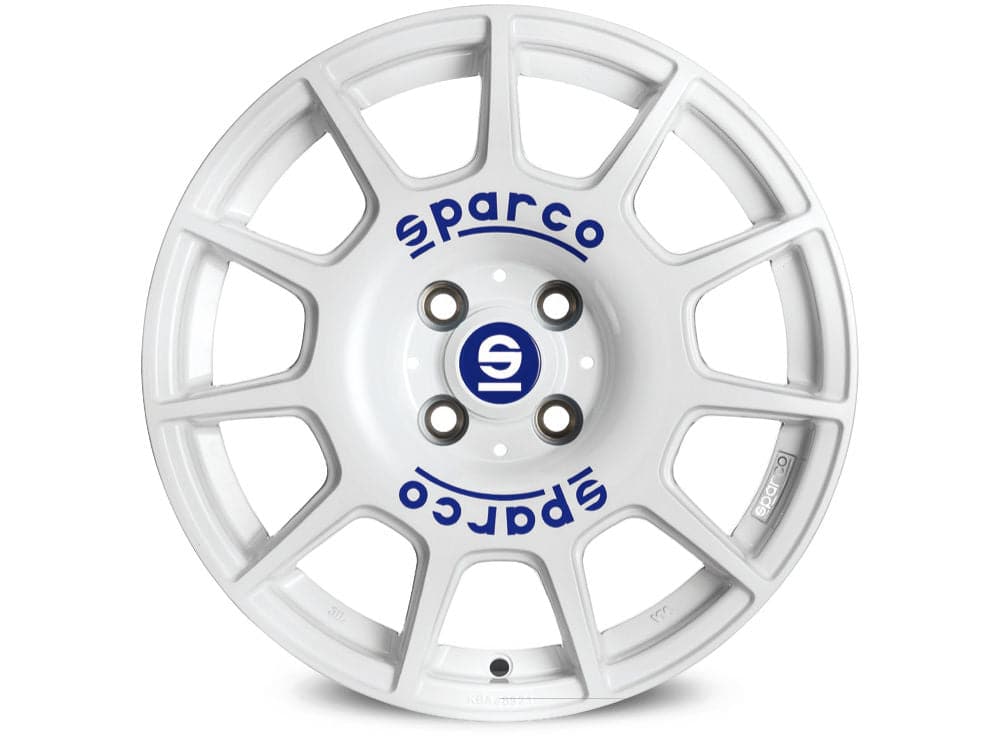 SPARCO TERRA 7x16 5x100 ET50 56,1 White + Blue Lettering - Wheelsup.cz