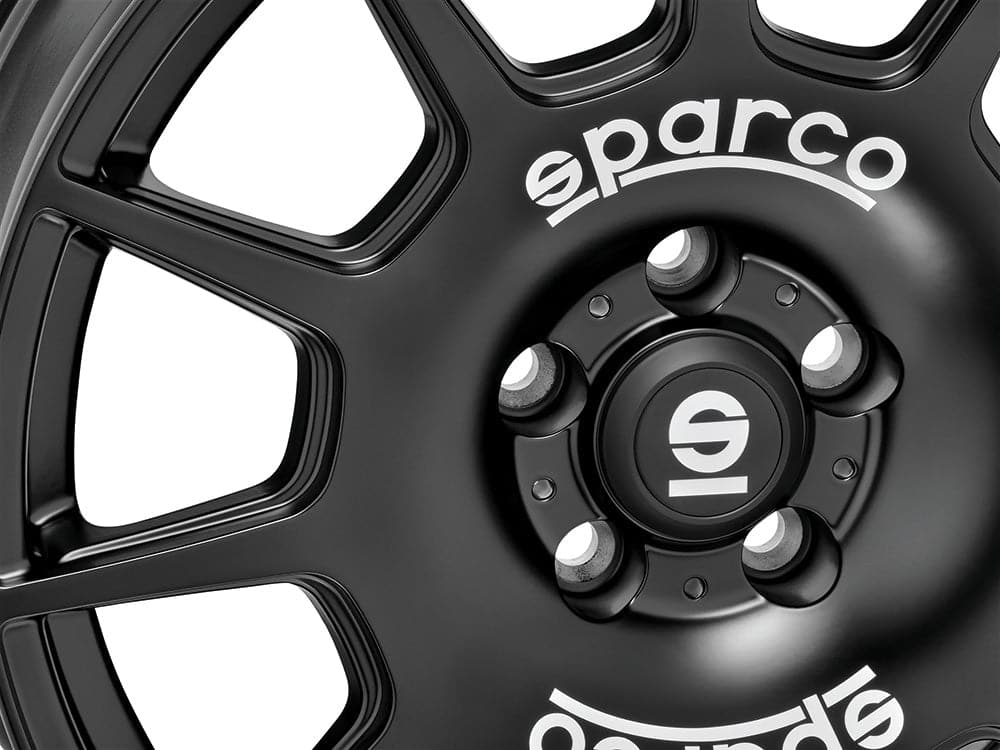 SPARCO TERRA 8x18 5x120 ET45 65,06 Matt Black + White Lettering - Wheelsup.cz