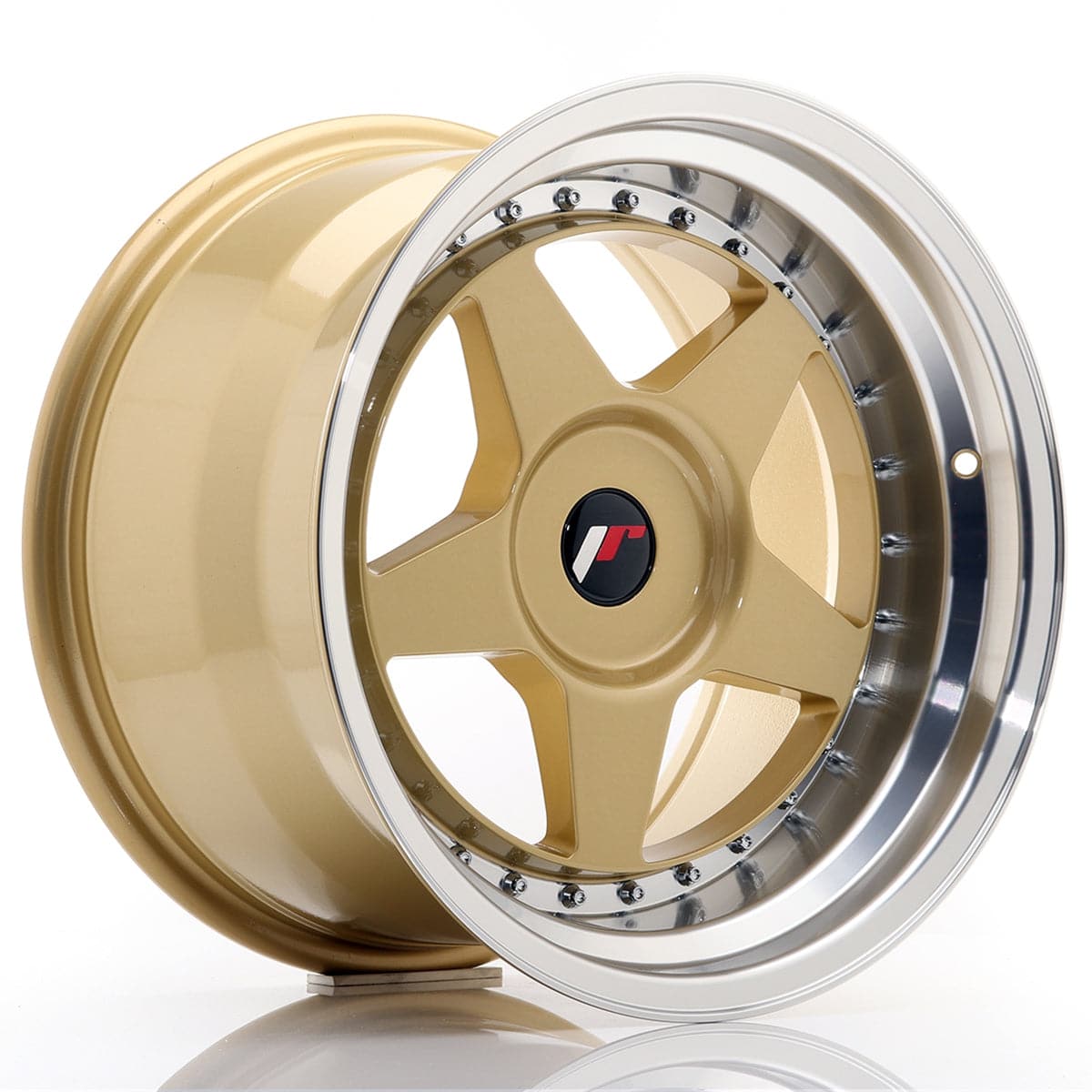Alu kola Japan Racing JR6 16x8 ET25 4x100/108 Gold w/Machined Lip WheelsUp