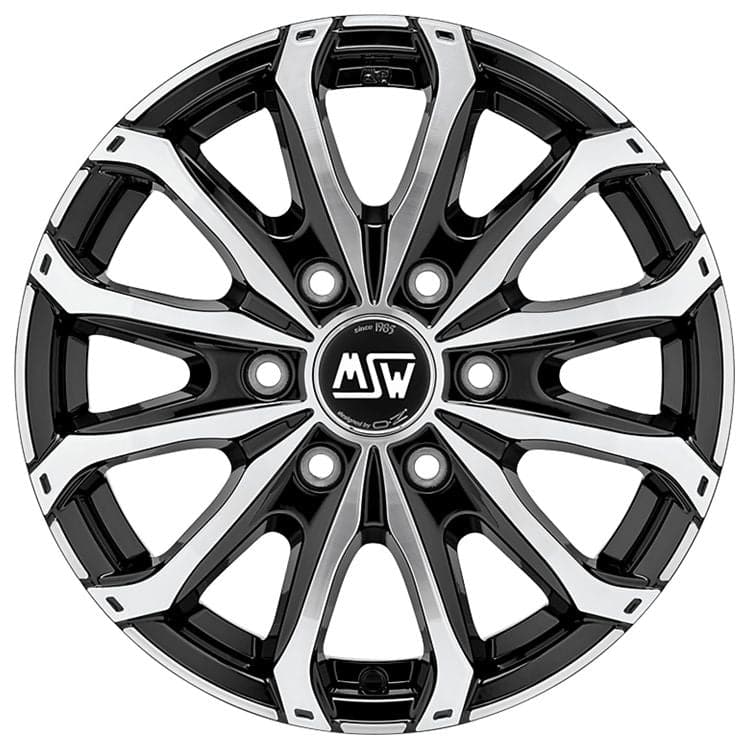 Alu kola MSW 48 7.5x17 ET50 5x120 65,1 Gloss Black Full Polished WheelsUp