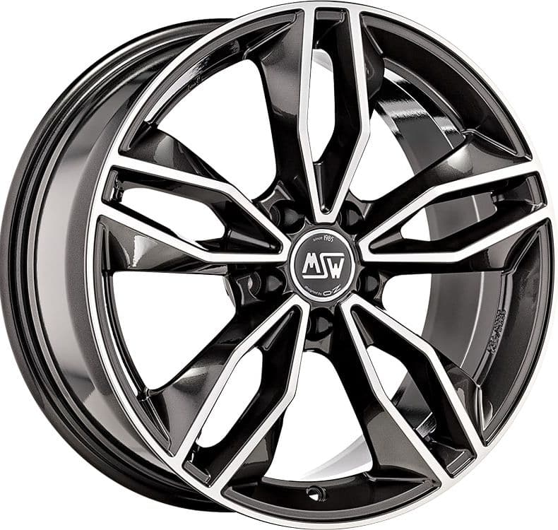 Alu kola MSW 71 8x18 5x108 ET45 63,4 Gloss Dark Grey Full Polished WheelsUp