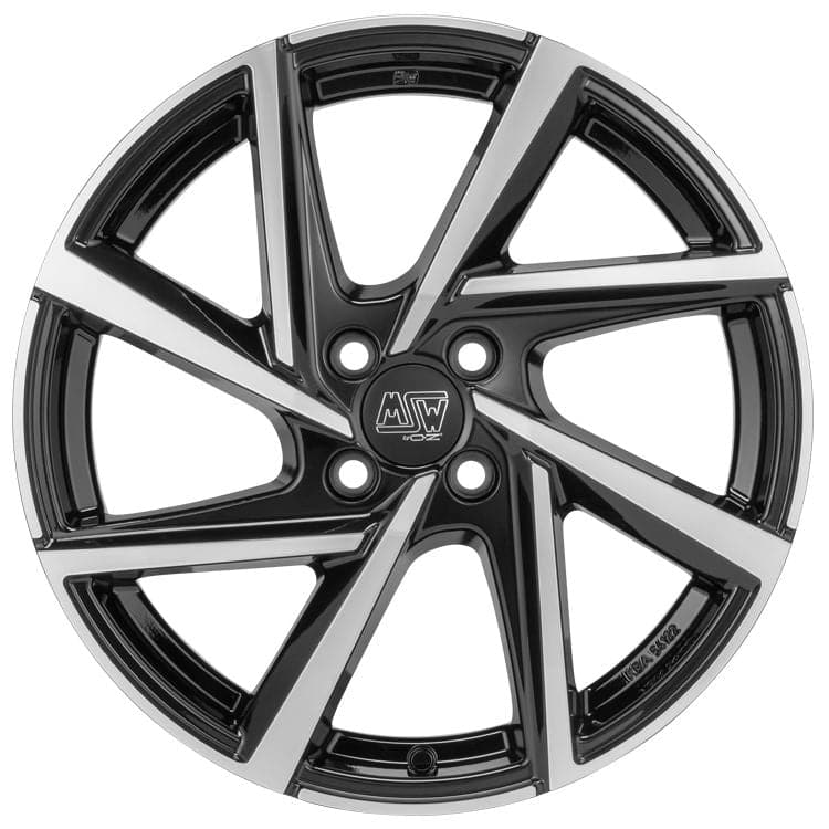 Alu kola MSW 80/4 6x15 4x100 ET45 63,3 Gloss Black Full Polished WheelsUp