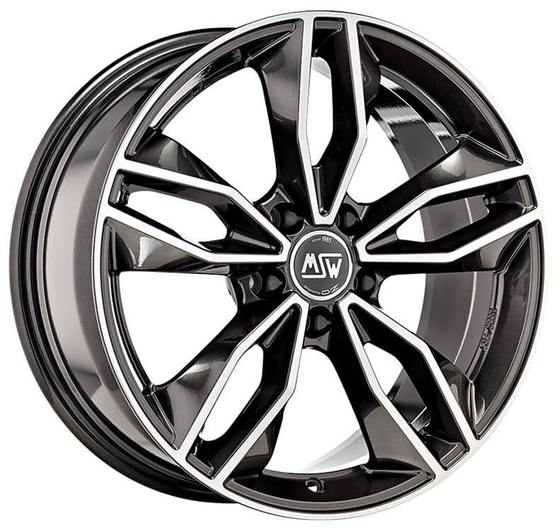 Alu kola MSW 71 8x18 5x108 ET45 63,4 Gloss Dark Grey Full Polished WheelsUp