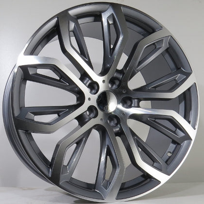 Alu kola Racing Line Puaro 10x22 5x120 ET40 Grey Face Machined